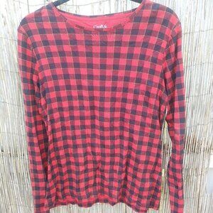 Croft & Barrow Women's Plaid Long Sleeve - M